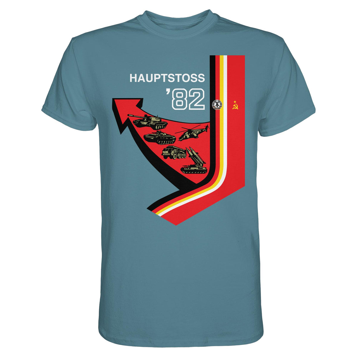 DDR Ostalgie Shirt Unisex • MANÖVER HAUPTSTOSS 1982 (ORIGINAL-PLAKAT)