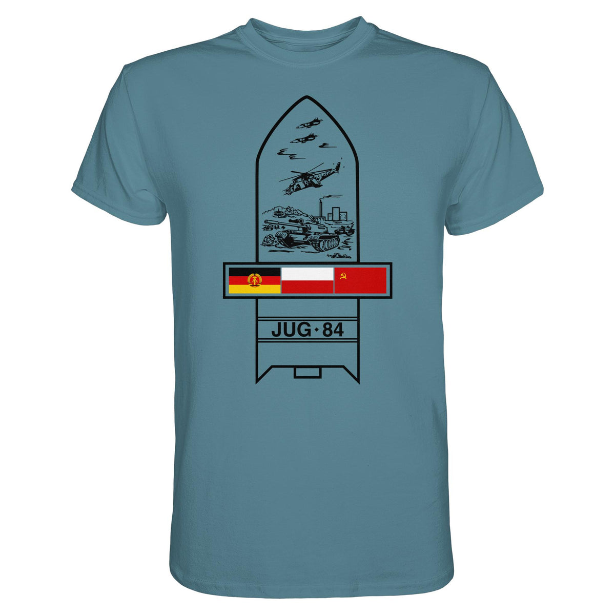 DDR Ostalgie Shirt Unisex • JUG-84 MANÖVER - SOWJETUNION, POLEN, DDR