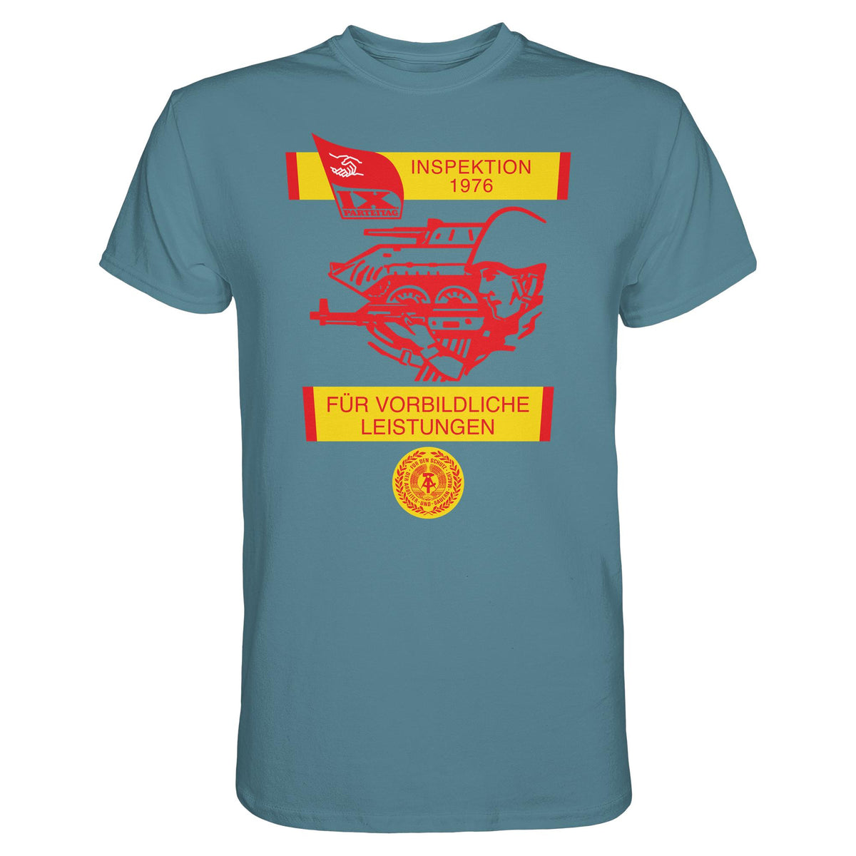 DDR Ostalgie Shirt Unisex • NVA - WIMPEL FÜR VORBILDLICHE LEISTUNGEN 1976