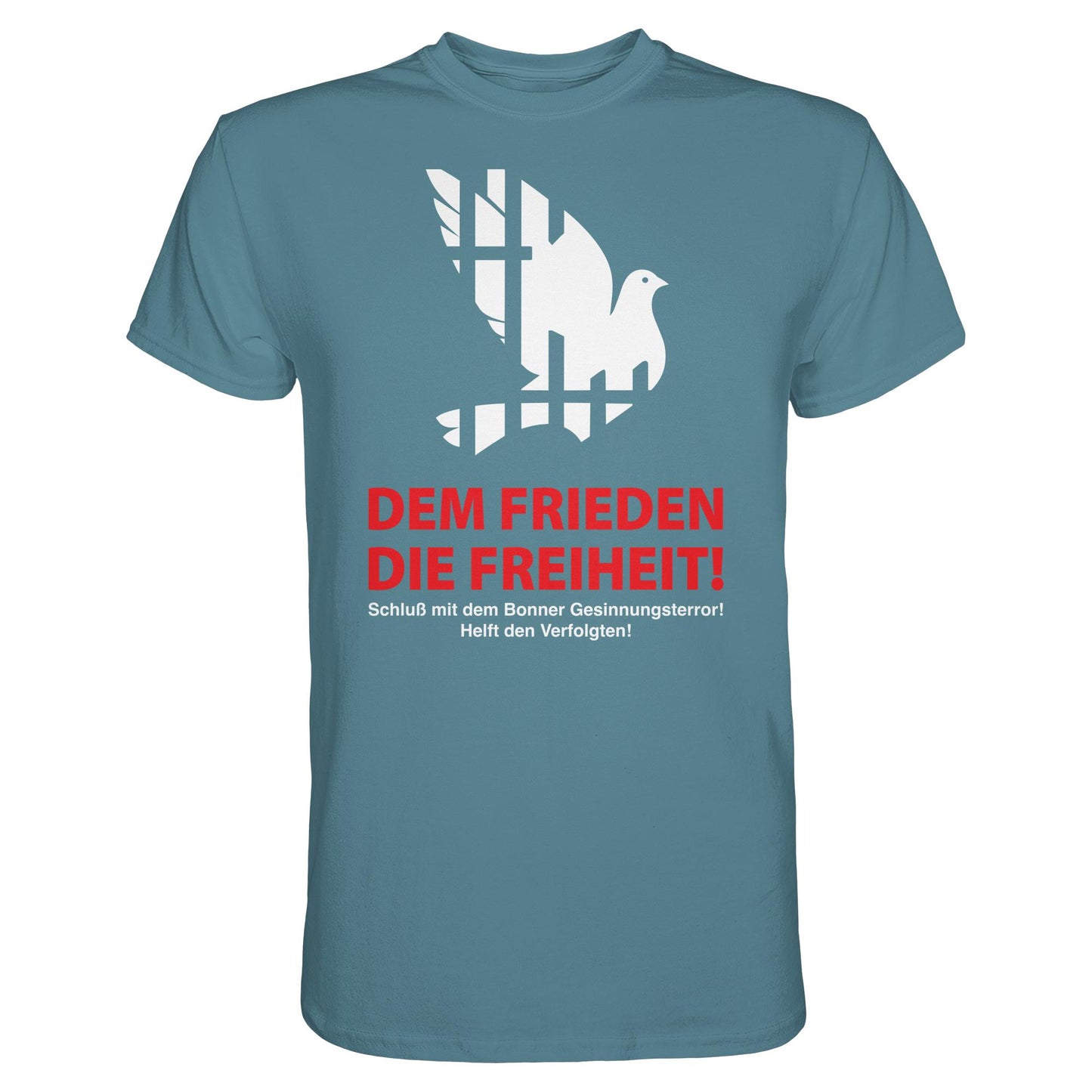 DDR Ostalgie Shirt Unisex • DEM FRIEDEN DIE FREIHEIT! (ORIGINAL-PLAKAT)