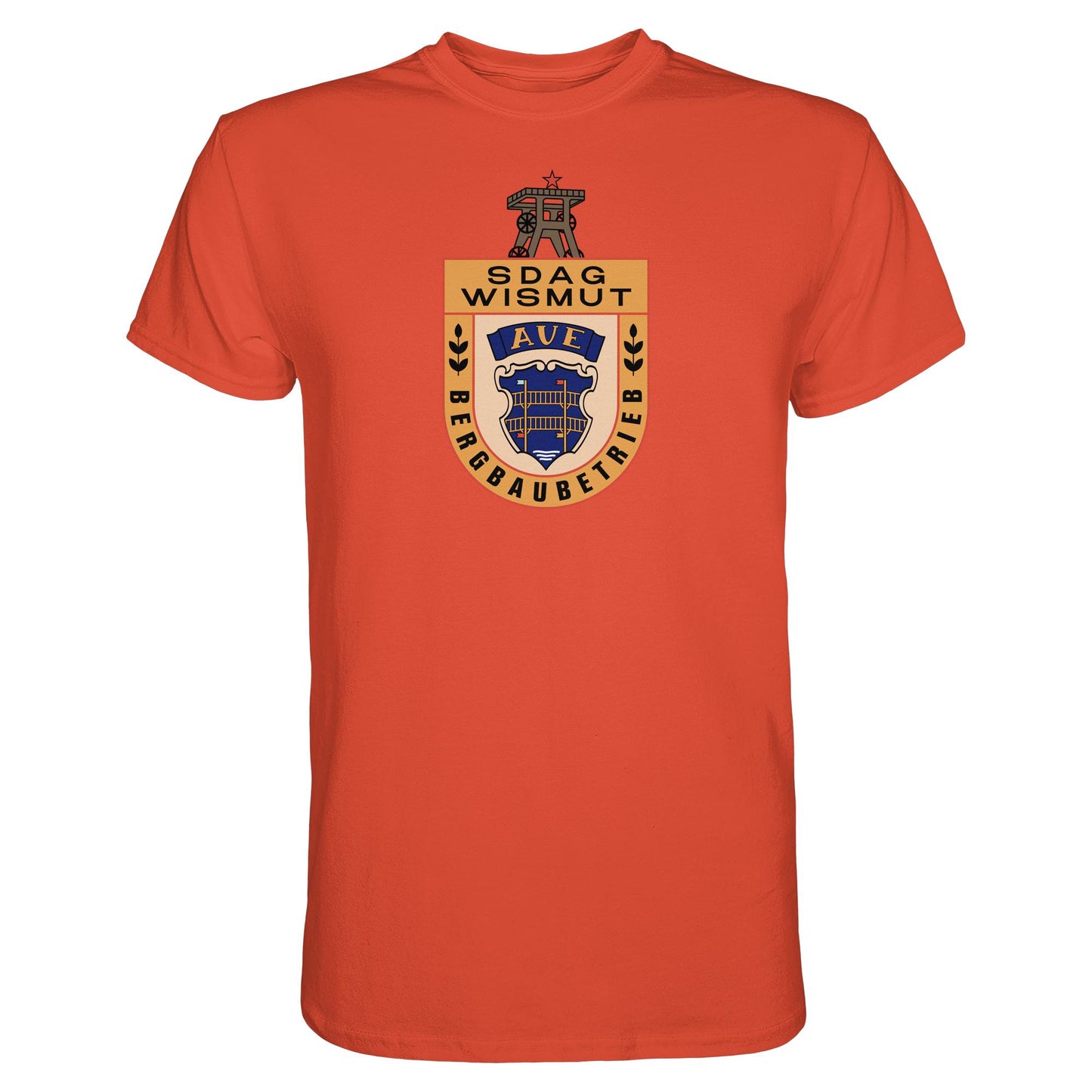 DDR Ostalgie Shirt Unisex • SDAG WISMUT AUE - ABZEICHEN
