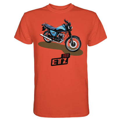DDR Ostalgie Shirt Unisex • MZ ETZ 150 BLAU (ORIGINAL DDR-PLAKAT)