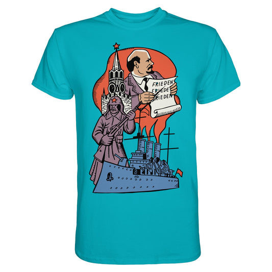 DDR Ostalgie Shirt Unisex • JAHRESTAG OKTOBERREVOLUTION 1917 (ORIGINAL POSTSTEMPEL)