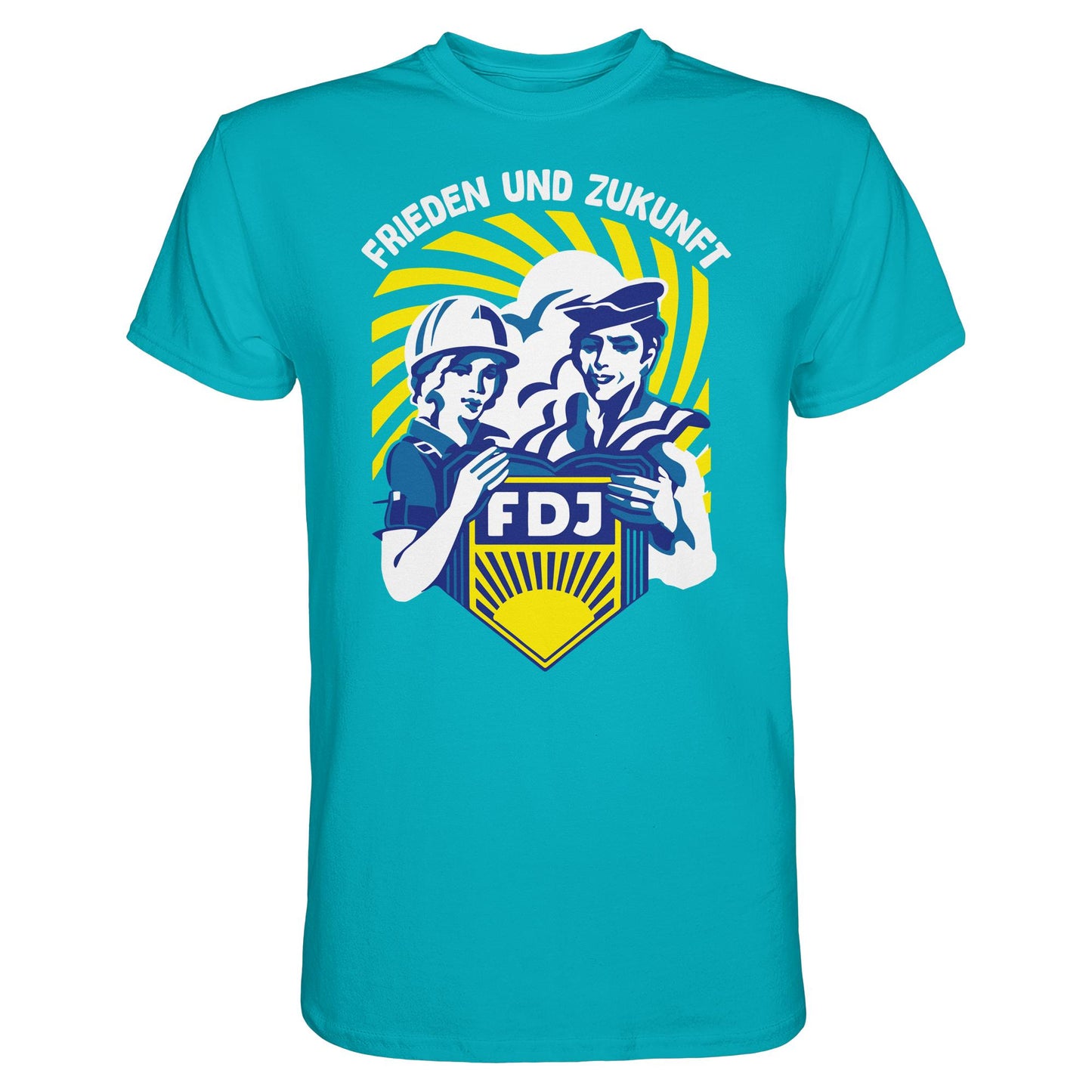 DDR Ostalgie Shirt Unisex • FDJ - FRIEDEN UND ZUKUNFT (ORIGINAL WIMPEL)