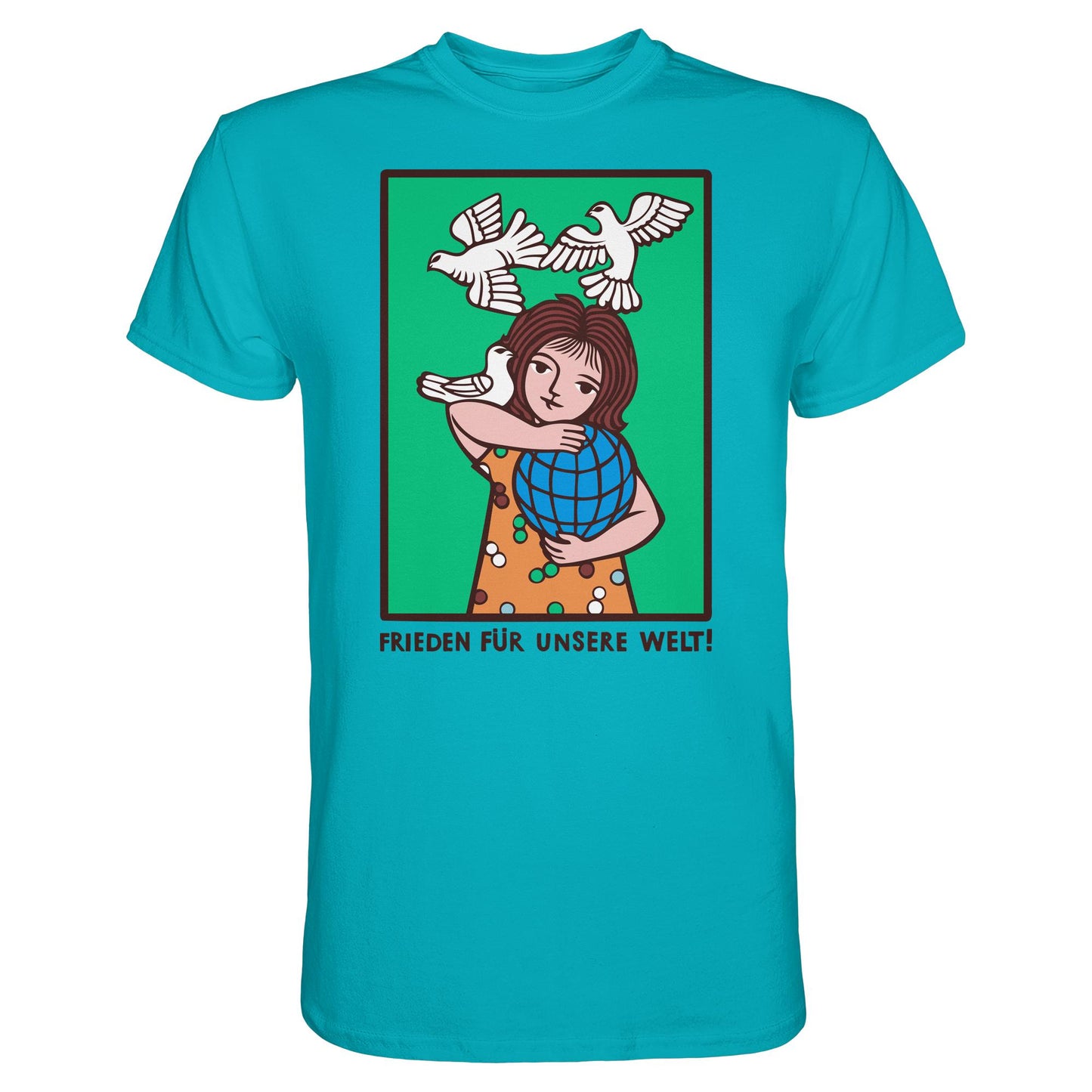 DDR Ostalgie Shirt Unisex • FRIEDEN FÜR UNSERE WELT! (DDR-ORIGINAL-PLAKAT)