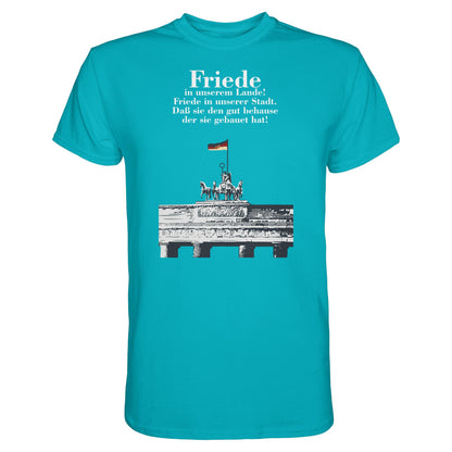 DDR Ostalgie Shirt Unisex • FRIEDE IN UNSEREM LANDE! (DDR-ORIGINAL-PLAKAT)