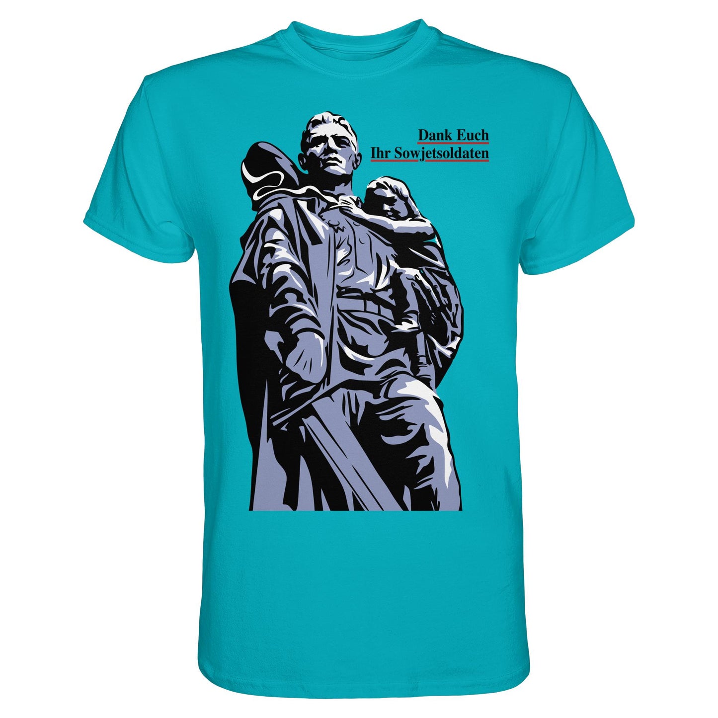 DDR Ostalgie Shirt Unisex • DANK EUCH IHR SOWJETSOLDATEN (DDR ORIGINAL-PLAKAT)