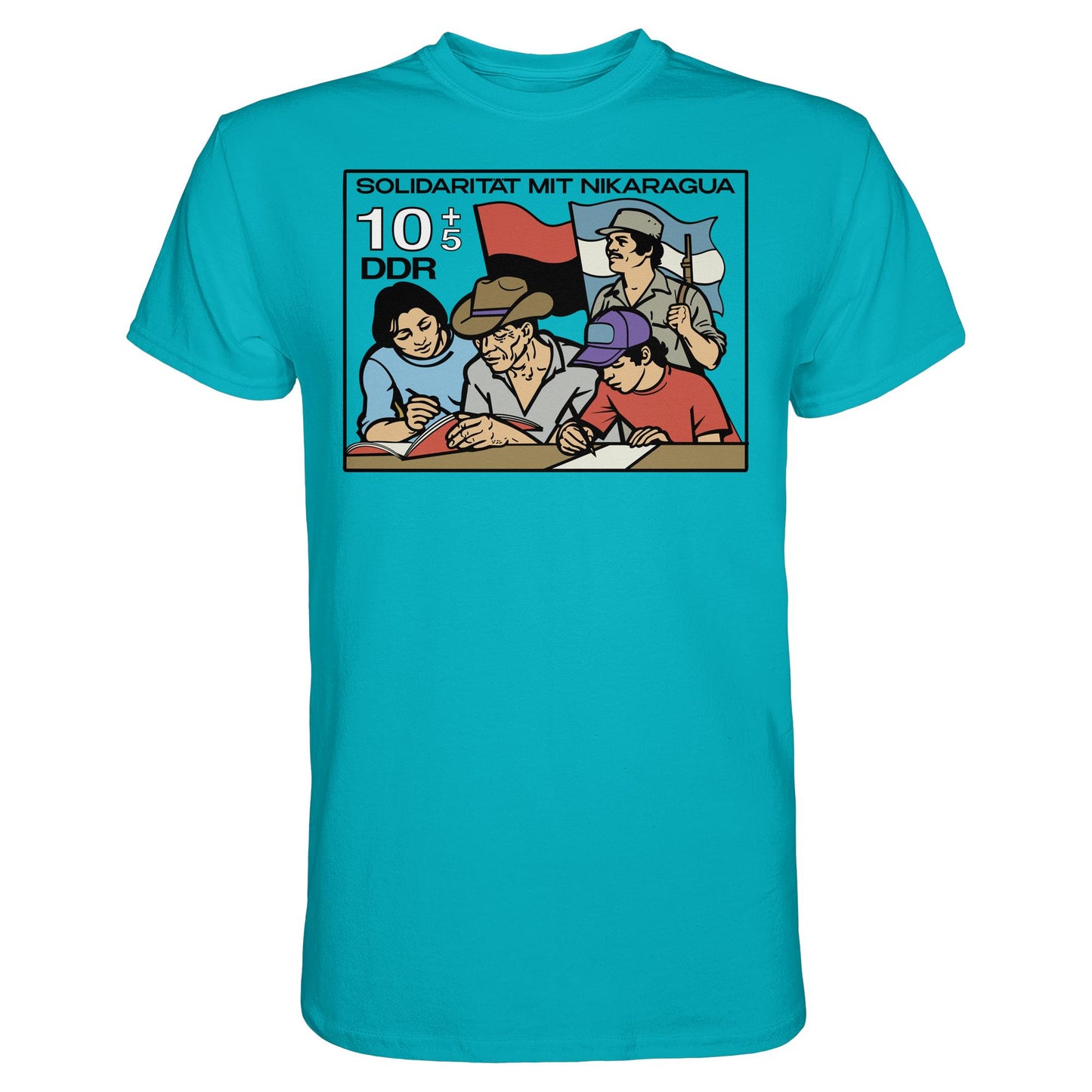 DDR Ostalgie Shirt Unisex • SOLIDARITÄT MIT NIKARAGUA (DDR-BRIEFMARKE)