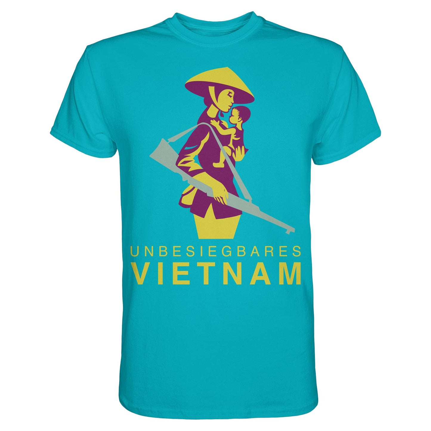 DDR Ostalgie Shirt Unisex • UNBESIEGBARES VIETNAM (DDR-BRIEFMARKE)