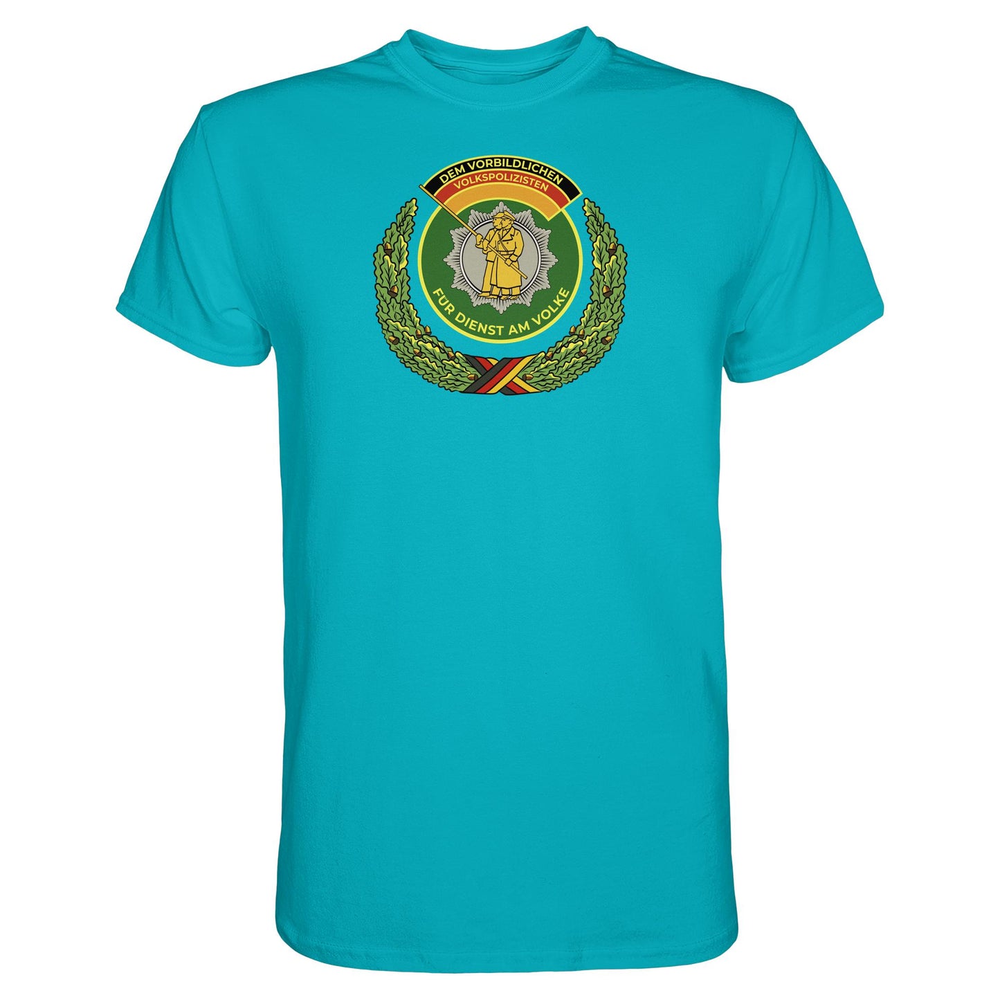 DDR Ostalgie Shirt Unisex • DEM VORBILDLICHEN VOLKSPOLIZISTEN (ABZEICHEN)