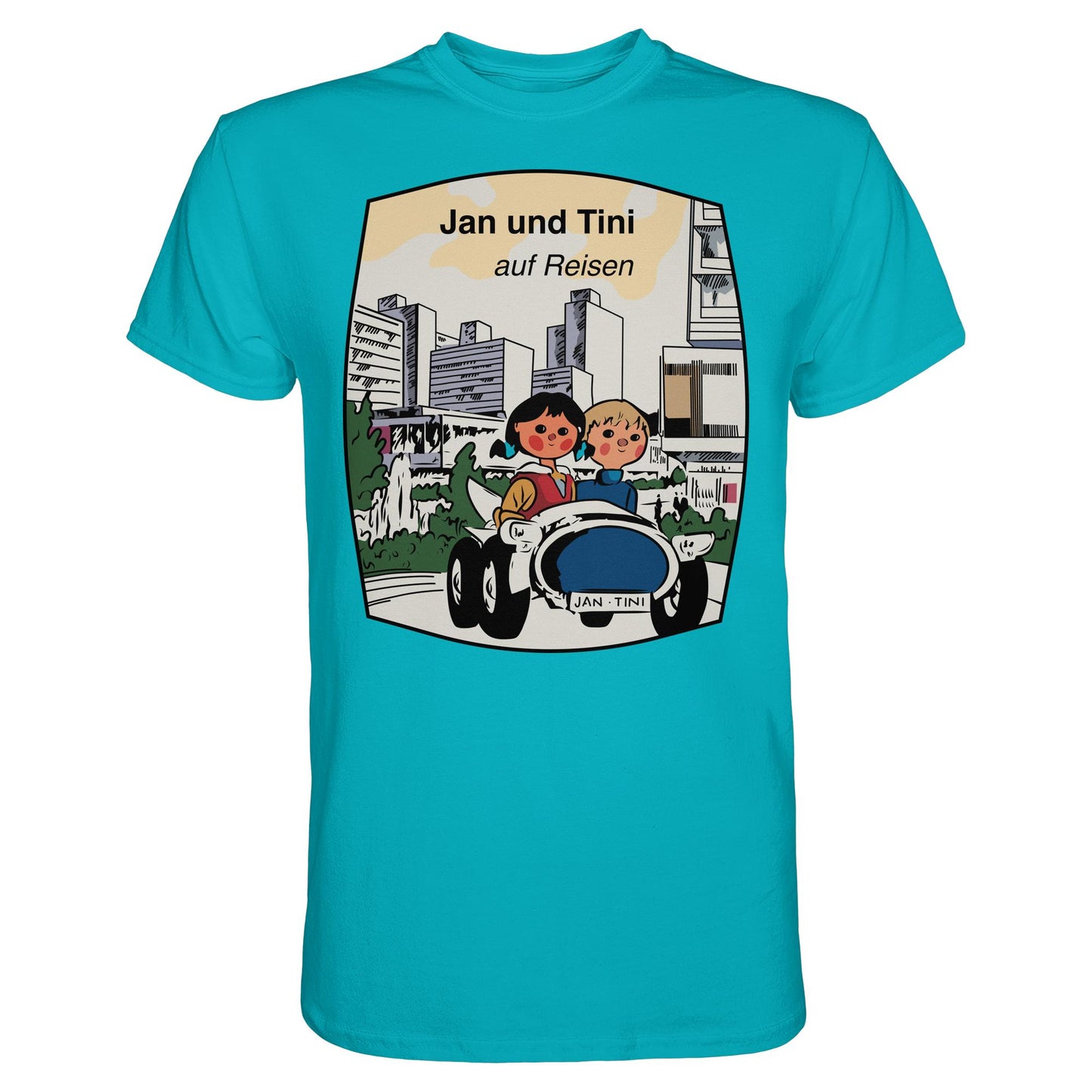 DDR Ostalgie Shirt Unisex • JAN UND TINI AUF REISEN (ORIGINAL QUARTETT)