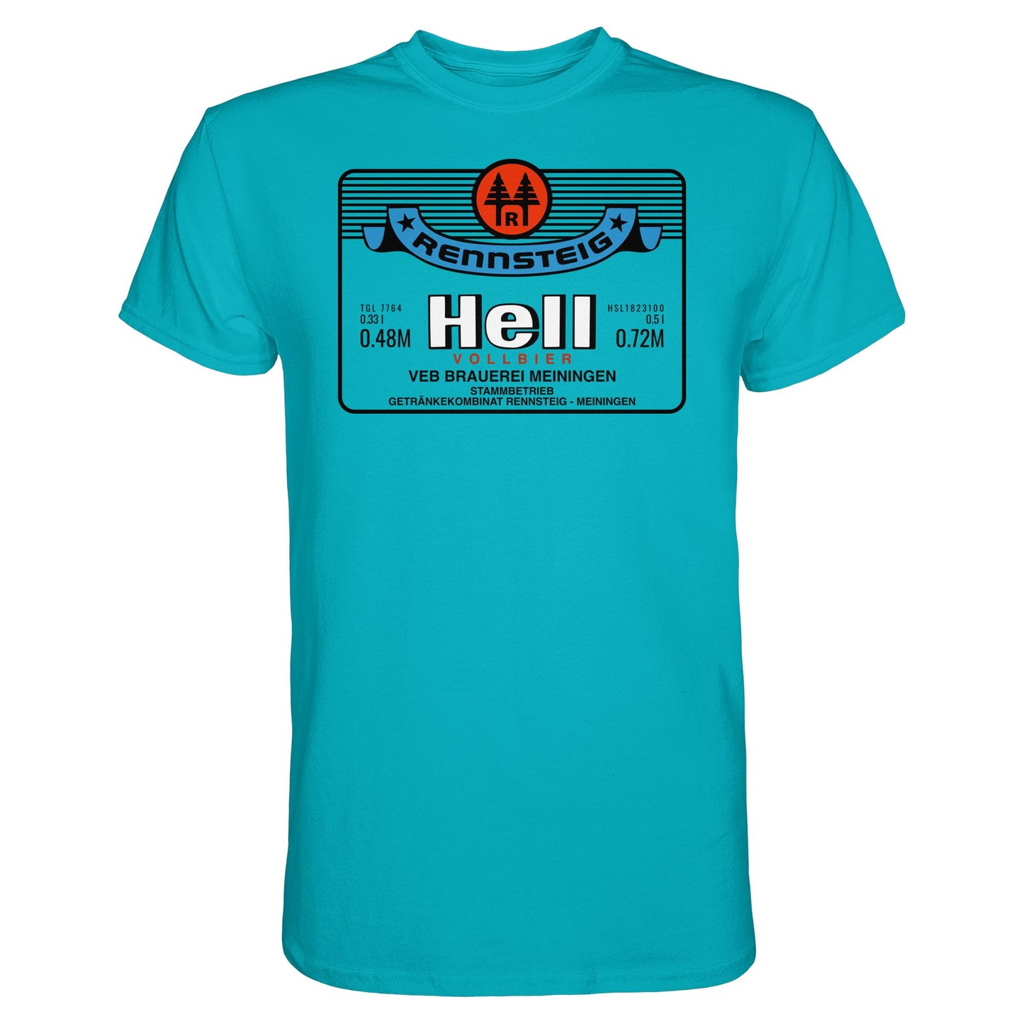DDR Ostalgie Shirt Unisex • RENNSTEIG HELL - VEB BRAUEREI MEININGEN