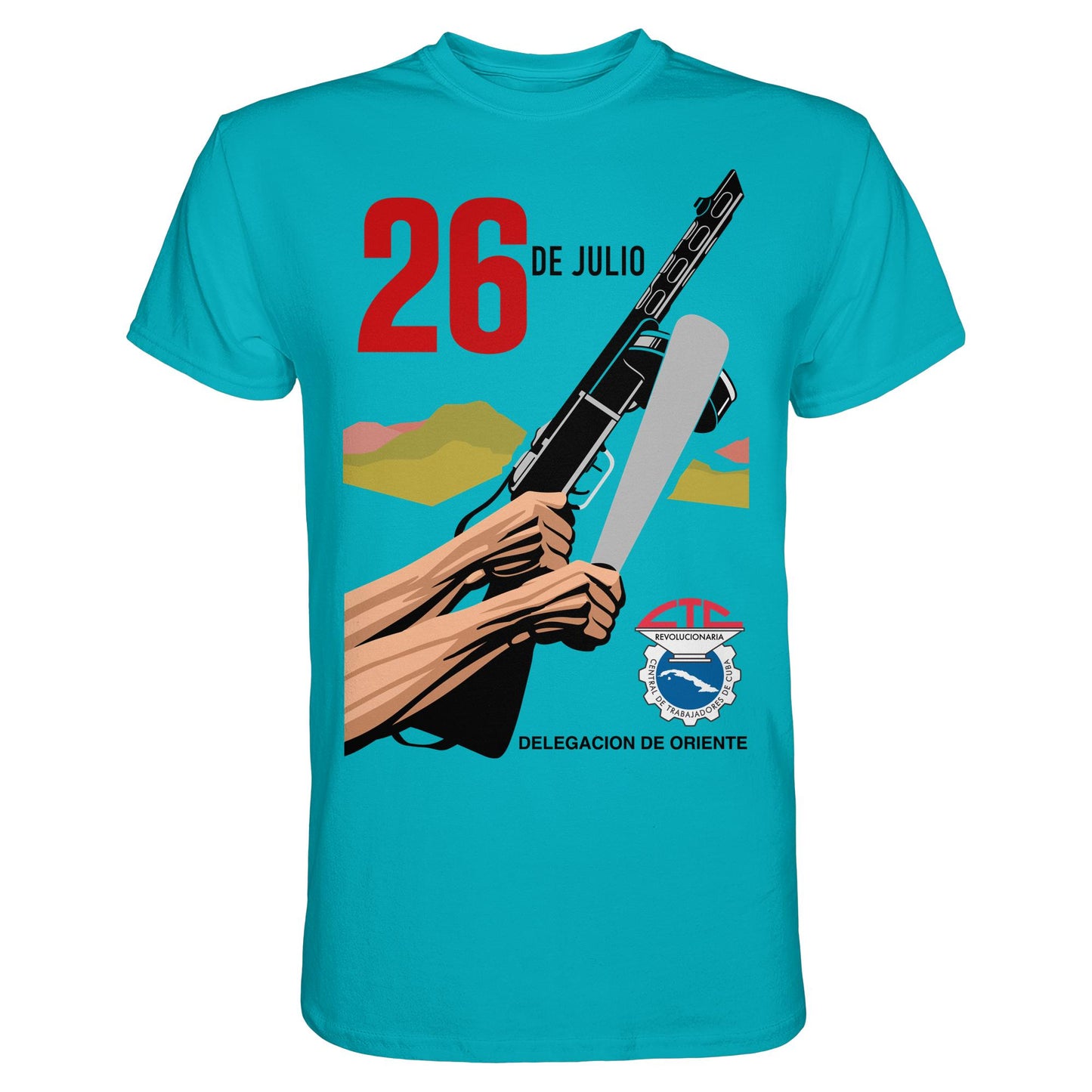 DDR Ostalgie Shirt Unisex • BEWEGUNG DES 26. JULI, KUBA (ORIGINAL POSTER)