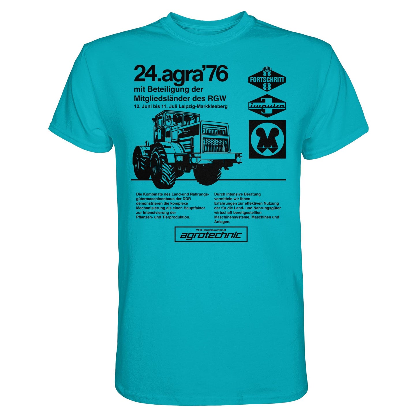 DDR Ostalgie Shirt Unisex • AGRA 1976, LEIPZIG-MARKKLEEBERG
