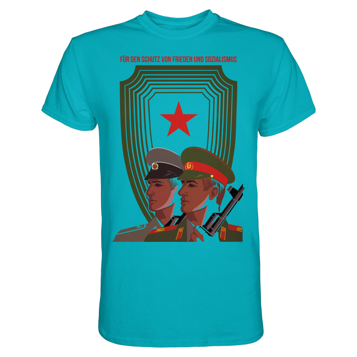 DDR Ostalgie Shirt Unisex • NVA UND CA - FÜR DEN SCHUTZ VON FRIEDEN