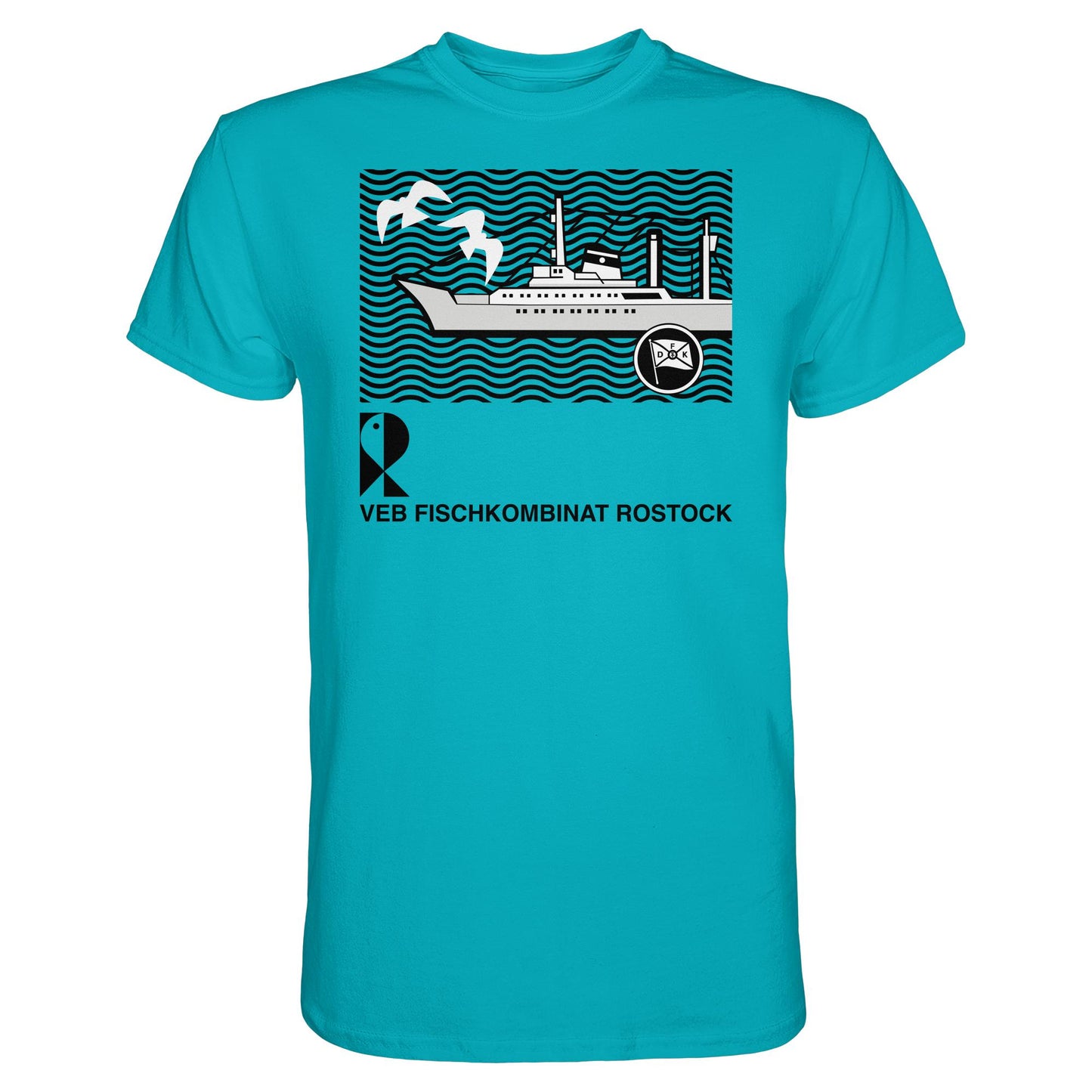 DDR Ostalgie Shirt Unisex • VEB FISCHKOMBINAT ROSTOCK