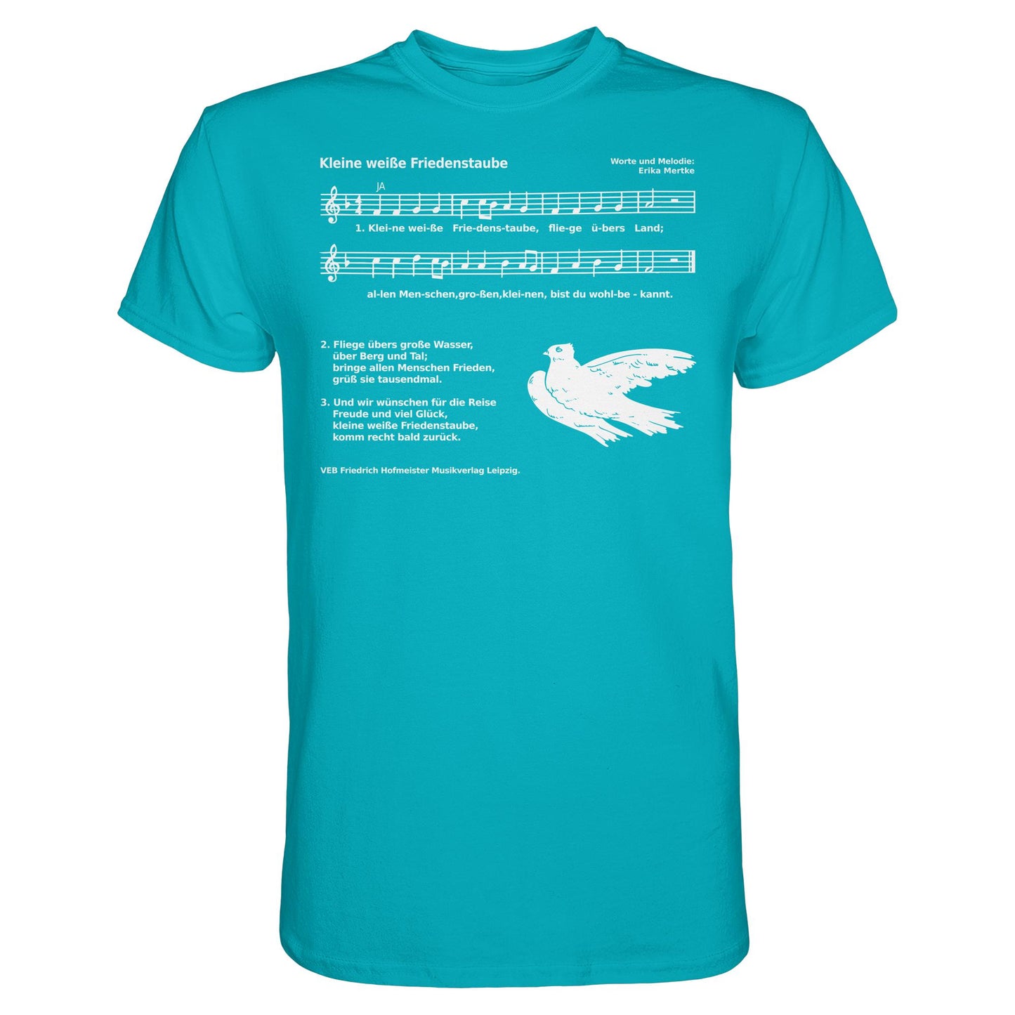 DDR Ostalgie Shirt Unisex • KLEINE WEISSE FRIEDENSTAUBE (ORIGINAL AUS DER FIBEL)