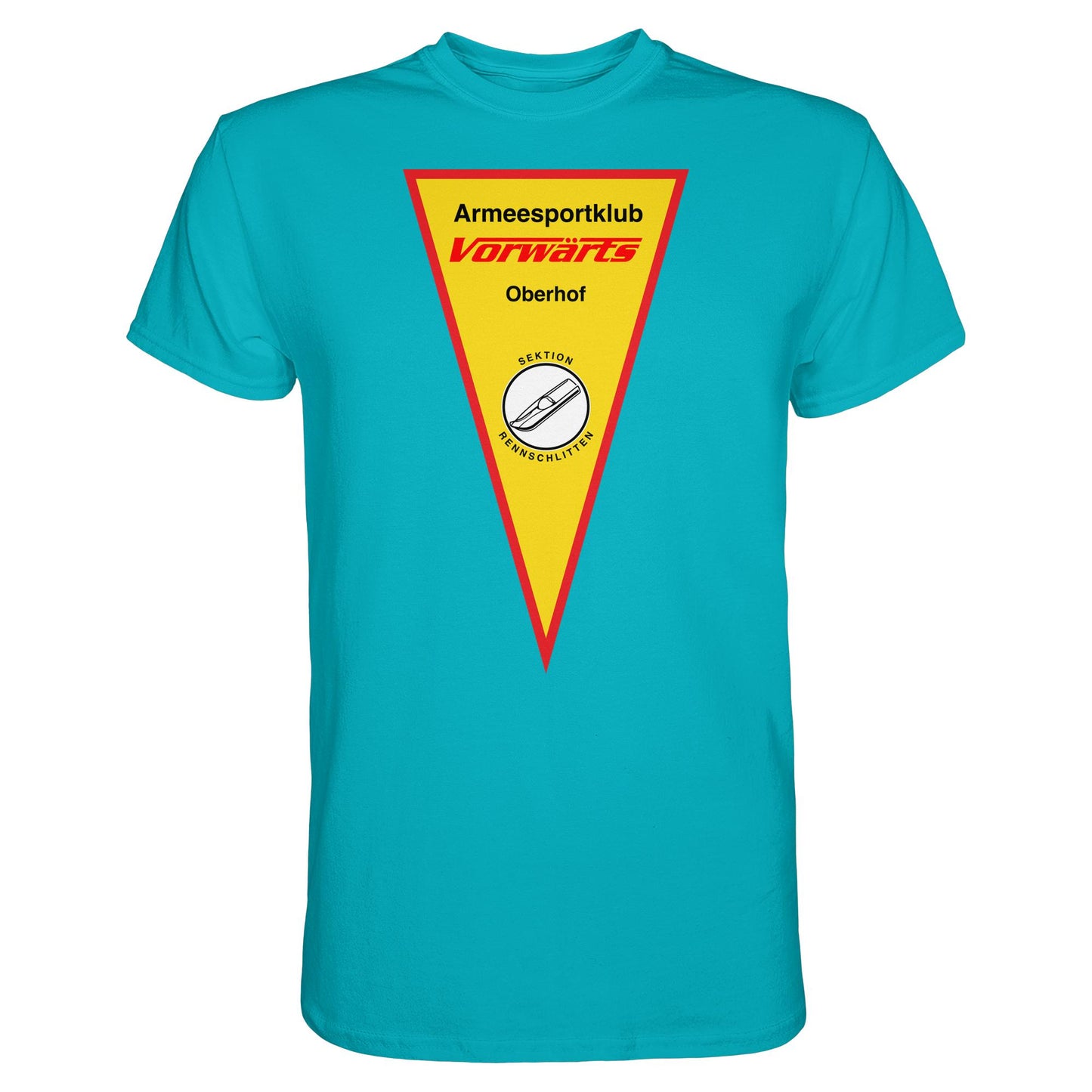 DDR Ostalgie Shirt Unisex • ARMEESPORTKLUB VORWÄRTS OBERHOF - RENNSCHLITTEN