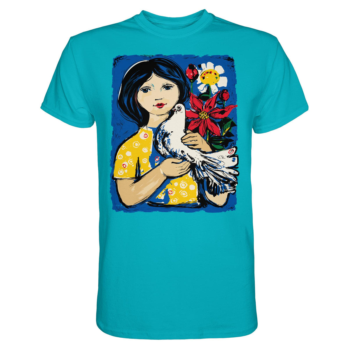 DDR Ostalgie Shirt Unisex • WALTER WOMACKA - MÄDCHEN MIT FRIEDENSTAUBE