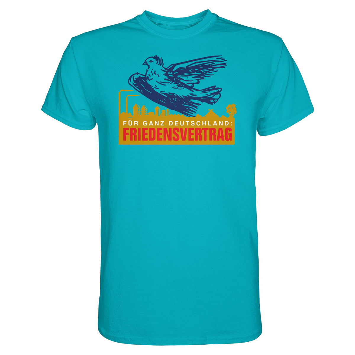 DDR Ostalgie Shirt Unisex • FRIEDENSVERTRAG FÜR GANZ DEUTSCHLAND (ORIGINAL-PIN)