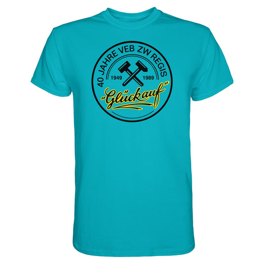 DDR Ostalgie Shirt Unisex • 40 JAHRE VEB ZW REGIS - GLÜCK AUF