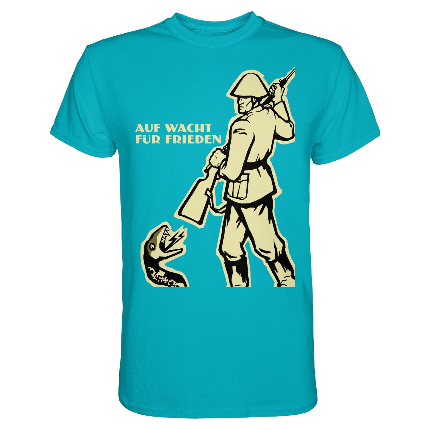 DDR Ostalgie Shirt Unisex • NVA - AUF WACHT FÜR FRIEDEN, ANTI-NATO (ORIGINAL PLAKAT)