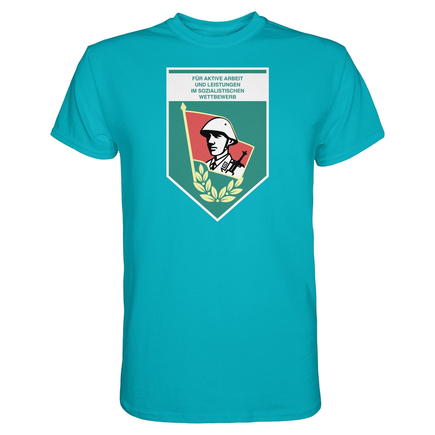 DDR Ostalgie Shirt Unisex • FÜR AKTIVE LEISTUNG UND ARBEIT (ORIGINAL WIMPEL)