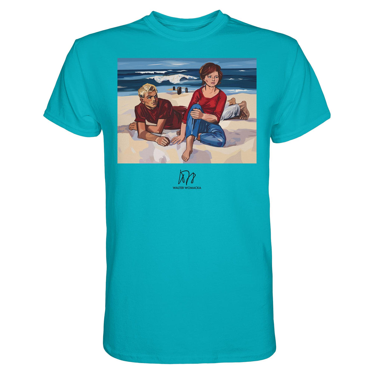 DDR Ostalgie Shirt Unisex • WALTER WOMACKA - AM STRAND (1962)