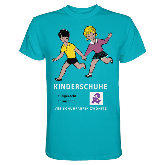 DDR Ostalgie Shirt Unisex • KINDERSCHUHE VEB SCHUHFABRIK ZWÖNITZ