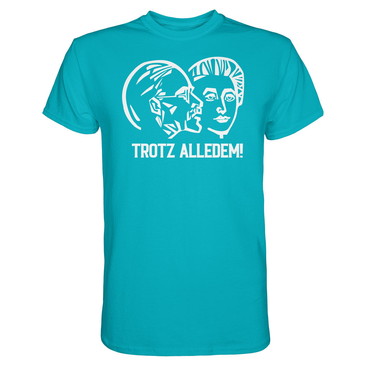 DDR Ostalgie Shirt Unisex • WALTER WOMACKA - TROTZ ALLEDEM (STAATSRATSGEBÄUDE, Aus der Geschichte der Deutschen Arbeiterbewegung, 1964)