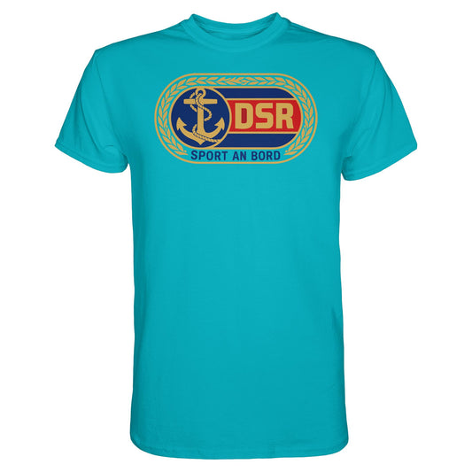 DDR Ostalgie Shirt Unisex • DSR - SPORT AN BORD (ORIGINAL ANSTECKER)