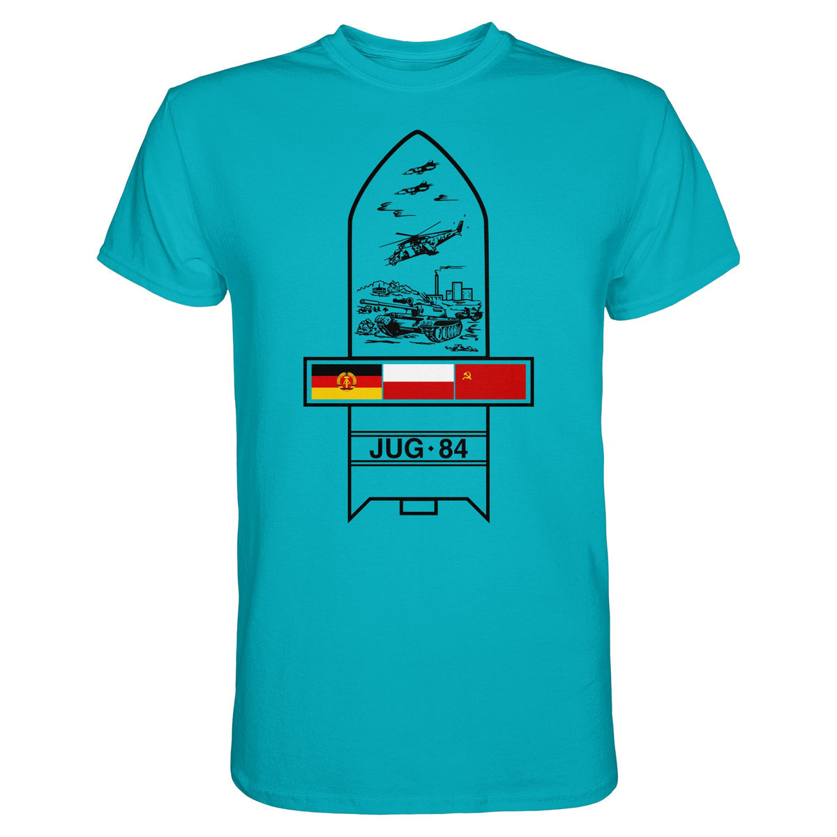 DDR Ostalgie Shirt Unisex • JUG-84 MANÖVER - SOWJETUNION, POLEN, DDR