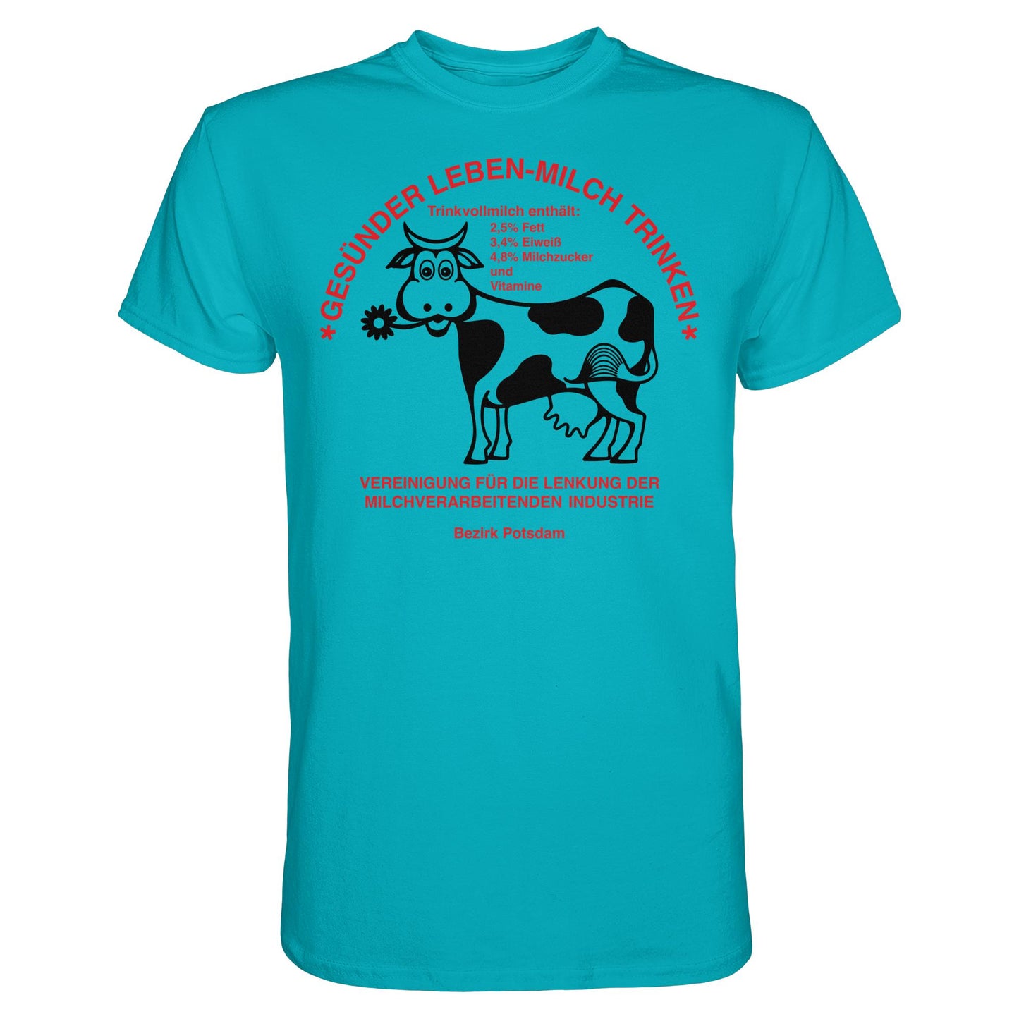 DDR Ostalgie Shirt Unisex • GESÜNDER LEBEN - MILCH TRINKEN, POTSDAM