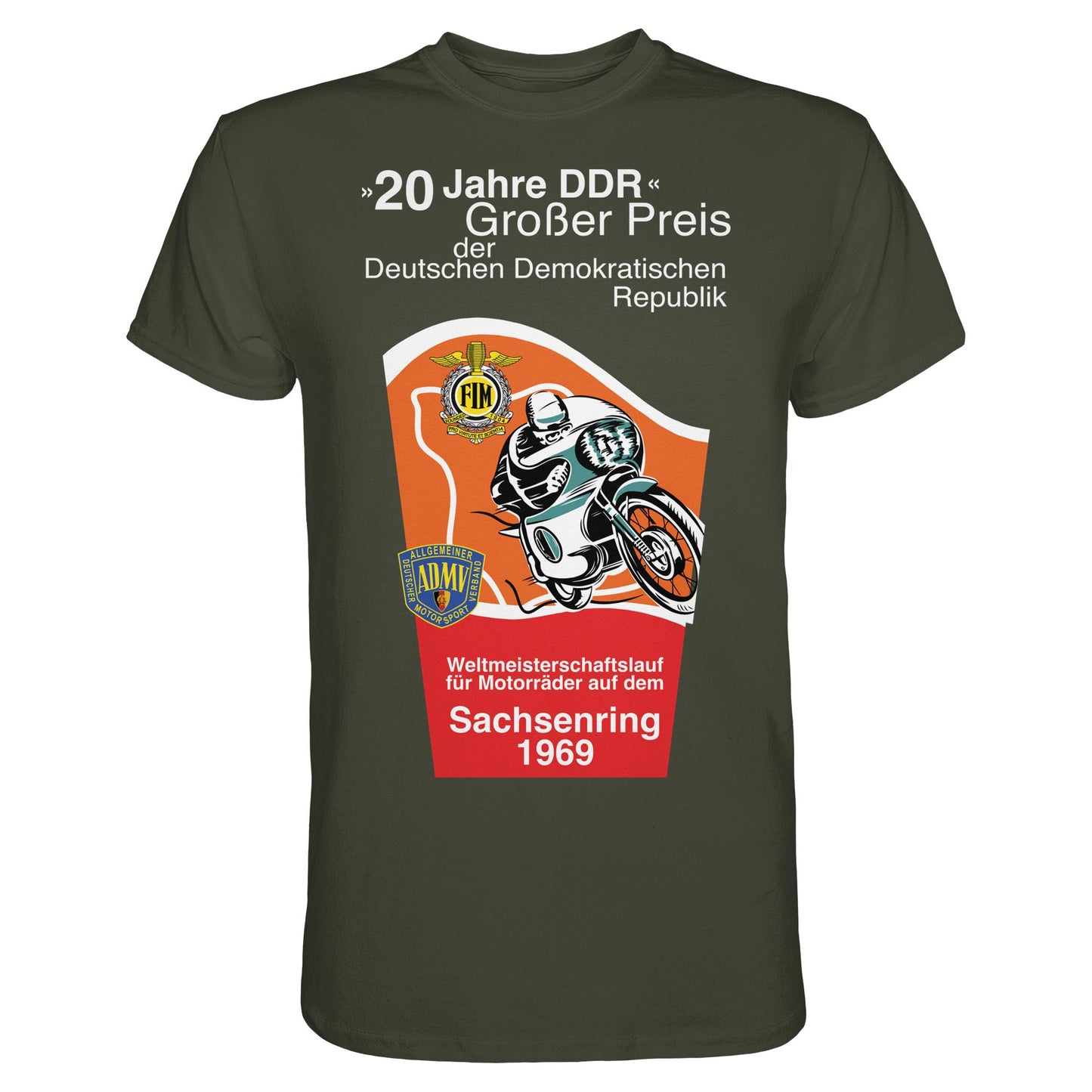 DDR Ostalgie Shirt Unisex • SACHSENRING 1969, WELTMEISTERSCHAFTSLAUF