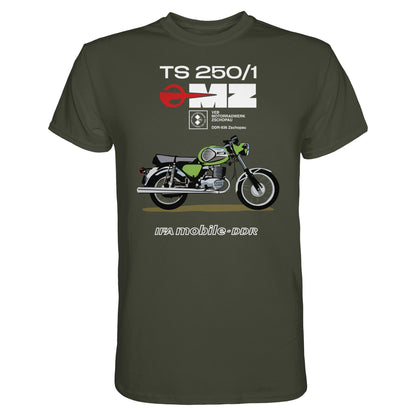 DDR Ostalgie Shirt Unisex • MZ TS 250 GRÜN (ORIGINAL DDR-PLAKAT)