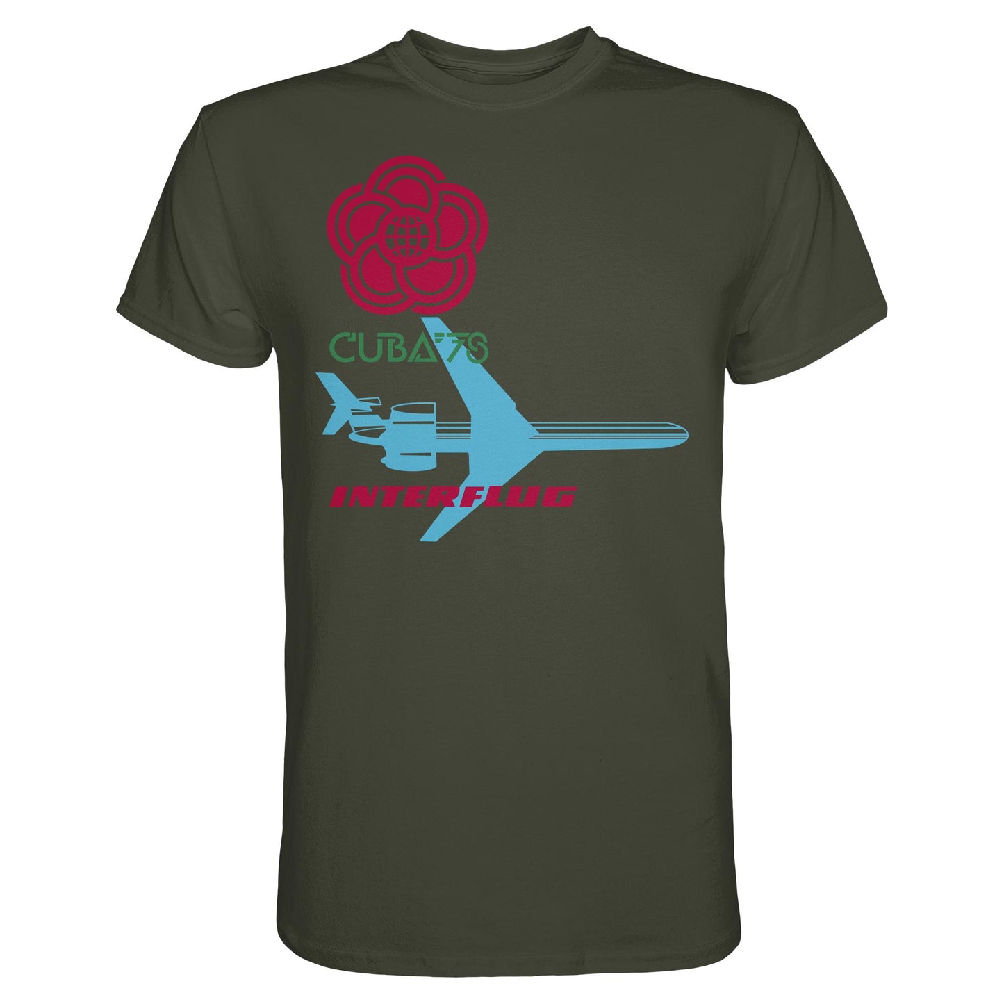 DDR Ostalgie Shirt Unisex • INTERFLUG BERLIN - CUBA WELTFESTSPIELE 1978 (ORIGINAL SONDERSTEMPEL)