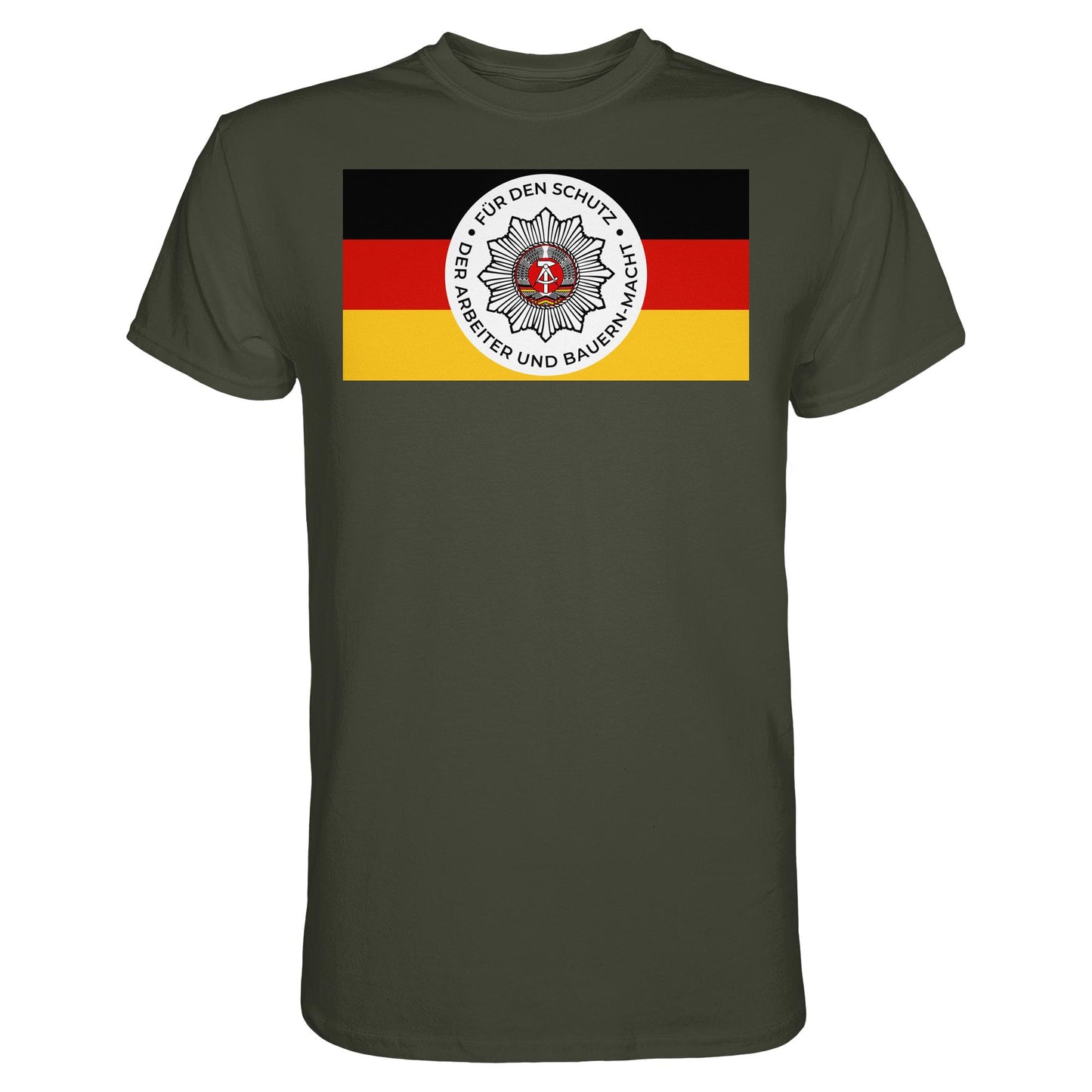 DDR Ostalgie Shirt Unisex • NVA - FÜR DEN SCHUTZ DER ARBEITER- UND BAUERNMACHT (ORIGINAL BANDEROLE)