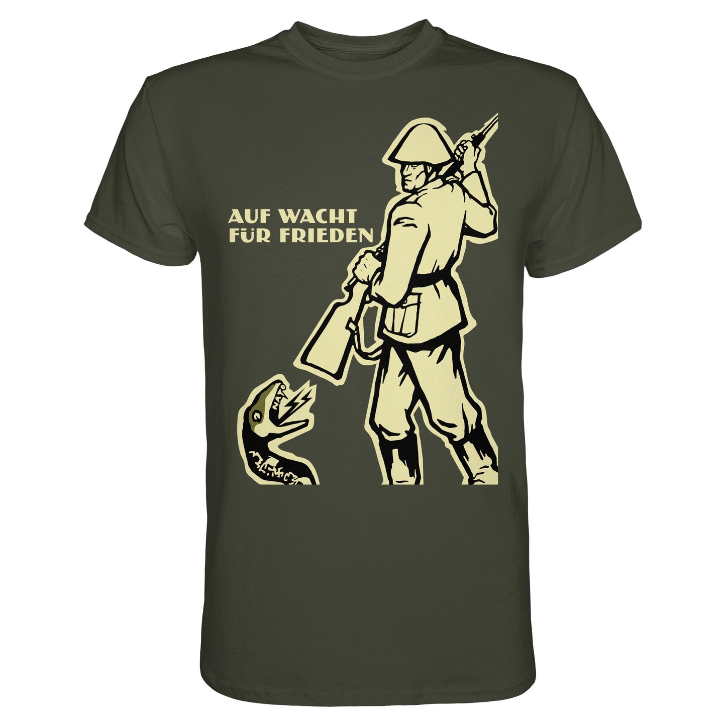 DDR Ostalgie Shirt Unisex • NVA - AUF WACHT FÜR FRIEDEN, ANTI-NATO (ORIGINAL PLAKAT)