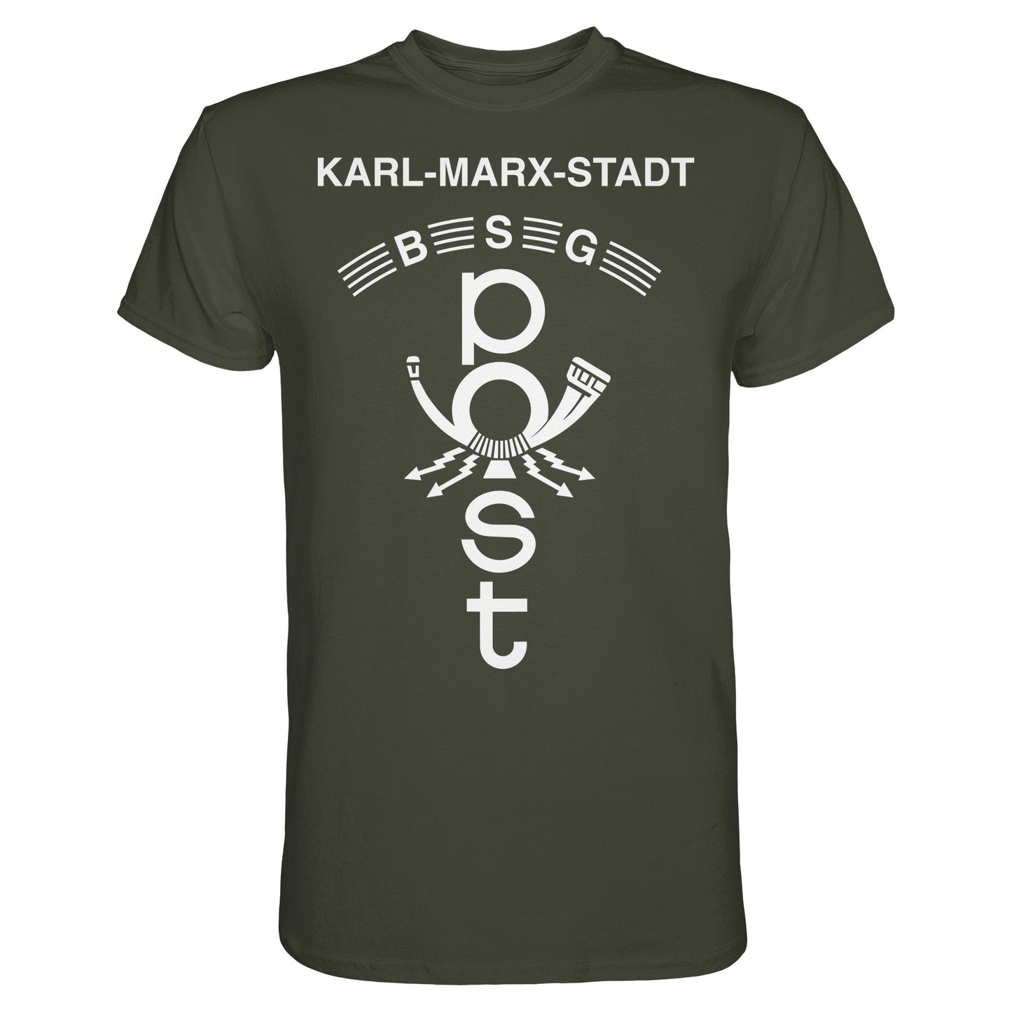 DDR Ostalgie Shirt Unisex • BSG POST KARL-MARX-STADT (ORIGINAL WIMPEL)