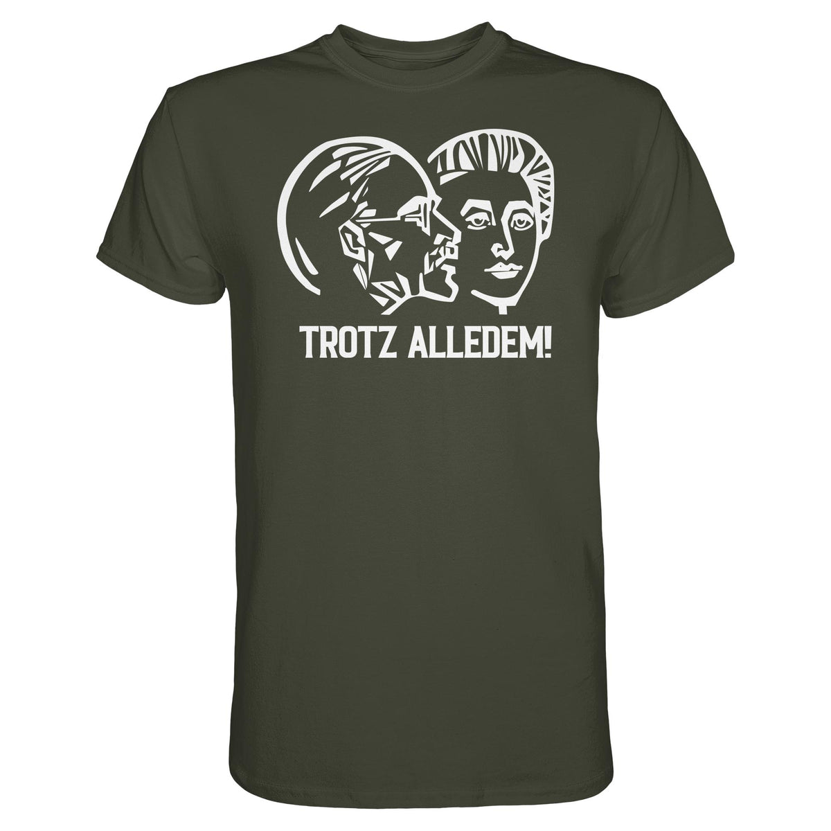 DDR Ostalgie Shirt Unisex • WALTER WOMACKA - TROTZ ALLEDEM (STAATSRATSGEBÄUDE, Aus der Geschichte der Deutschen Arbeiterbewegung, 1964)
