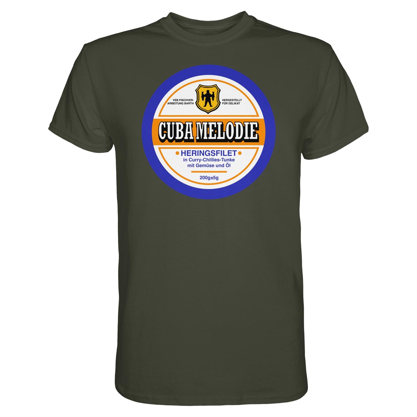 DDR Ostalgie Shirt Unisex • CUBA MELODIE HERINGSFILET - VEB FISCHVERARBEITUNG BARTH