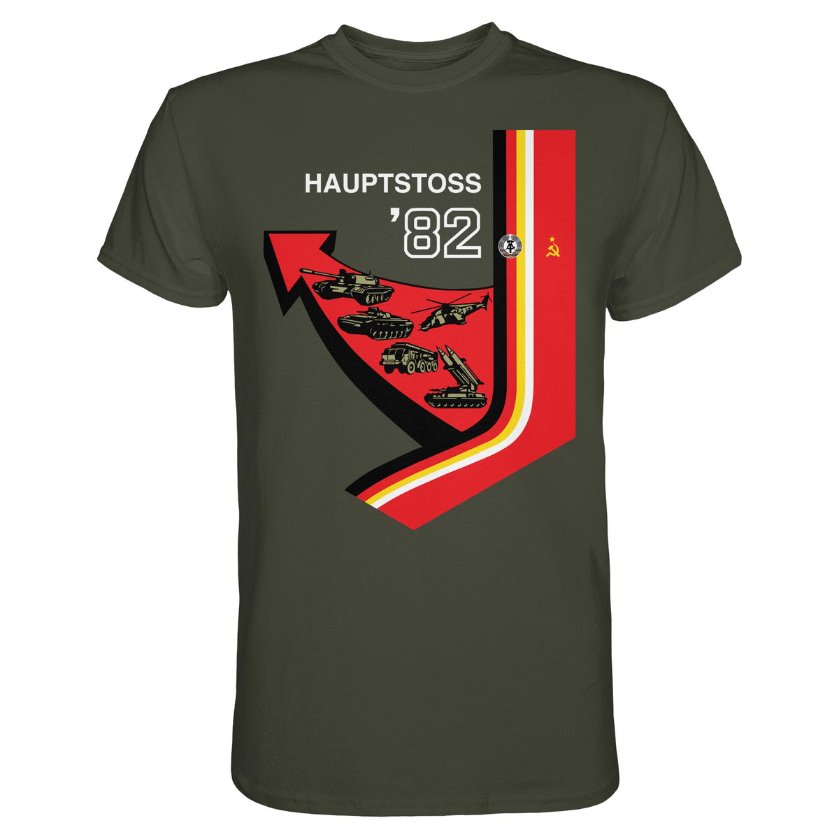DDR Ostalgie Shirt Unisex • MANÖVER HAUPTSTOSS 1982 (ORIGINAL-PLAKAT)