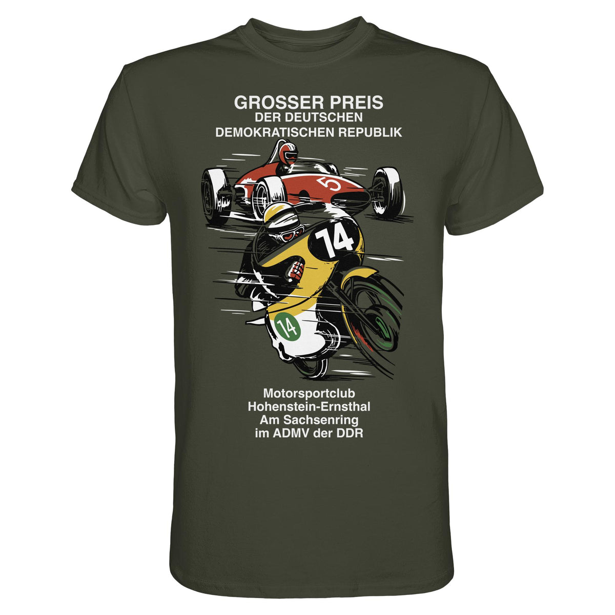 DDR Ostalgie Shirt Unisex • MOTORSPORT HOHENSTEIN-ERNSTHAL - GROSSER PREIS DER DDR