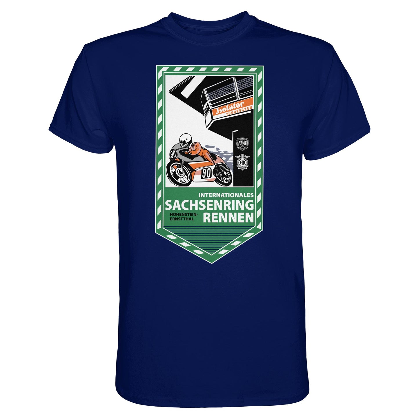 DDR Ostalgie Shirt Unisex • SACHSENRING-RENNEN ZWICKAU 1990 (ORIGINAL-WIMPEL)