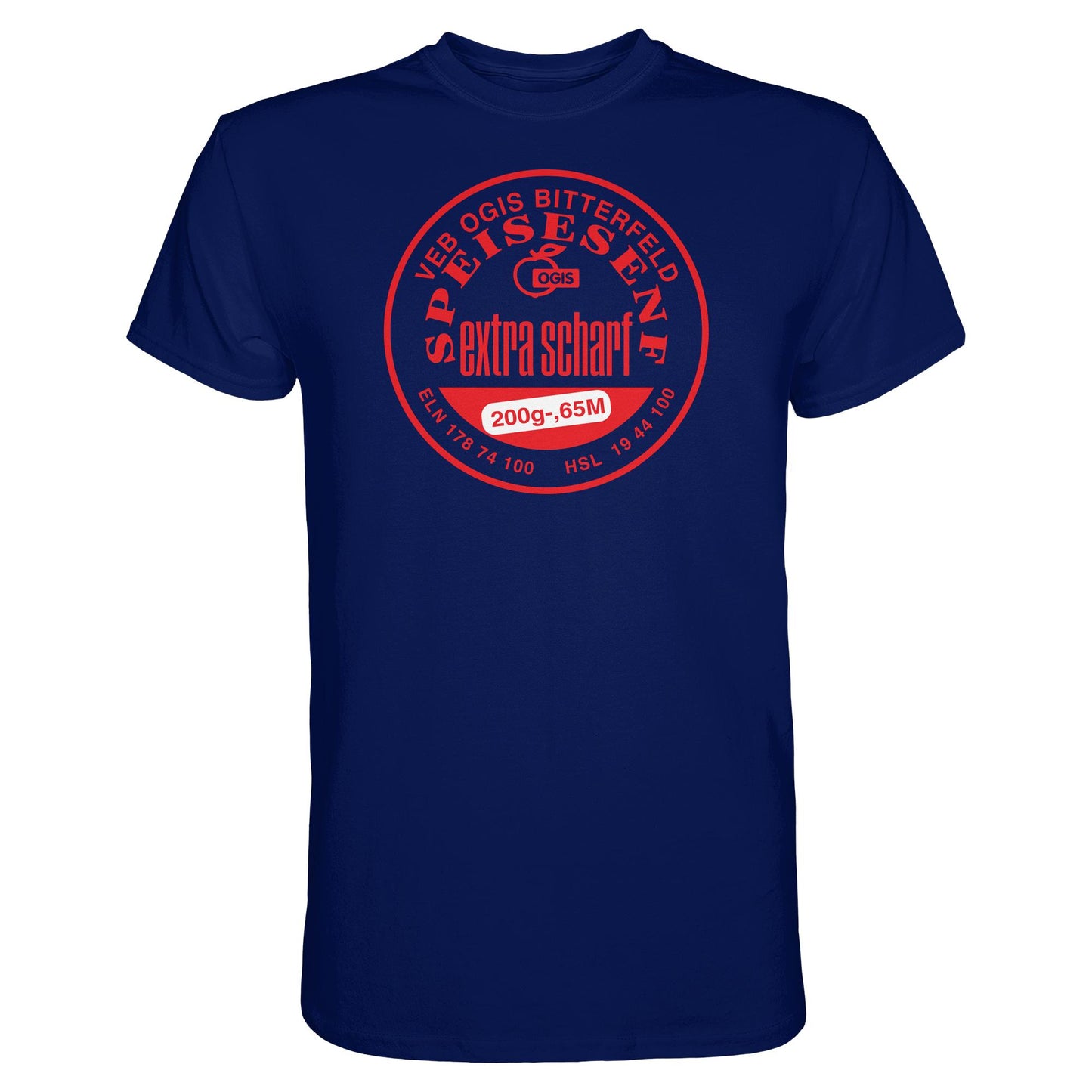 DDR Ostalgie Shirt Unisex • VEB OGIS BITTERFELD - SPEISESENF EXTRASCHARF