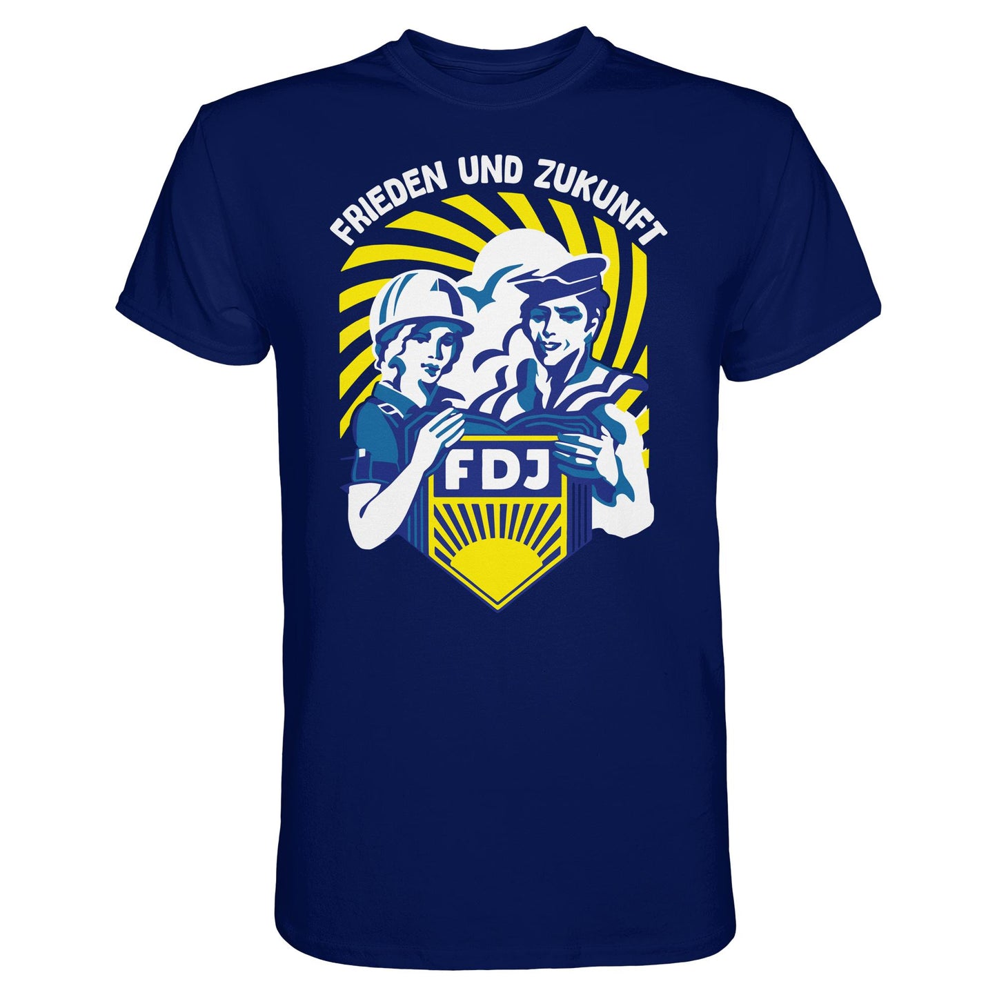 DDR Ostalgie Shirt Unisex • FDJ - FRIEDEN UND ZUKUNFT (ORIGINAL WIMPEL)