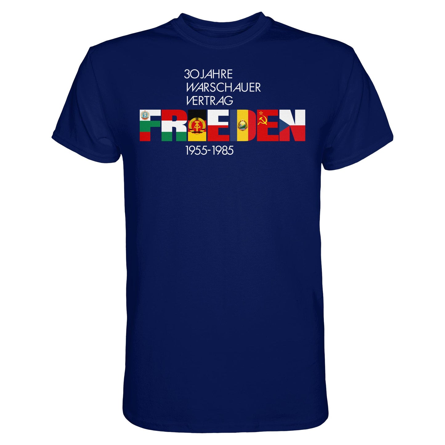 DDR Ostalgie Shirt Unisex • FRIEDEN - 30 JAHRE WARSCHAUER VERTRAG (DDR-BRIEFMARKE)