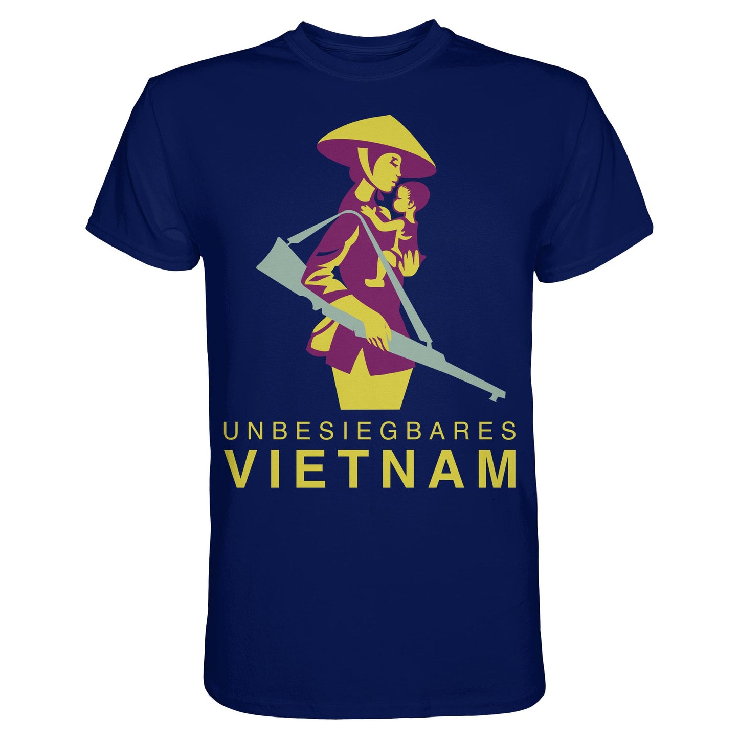 DDR Ostalgie Shirt Unisex • UNBESIEGBARES VIETNAM (DDR-BRIEFMARKE)