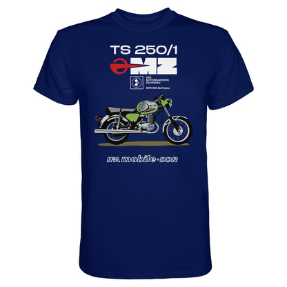DDR Ostalgie Shirt Unisex • MZ TS 250 GRÜN (ORIGINAL DDR-PLAKAT)
