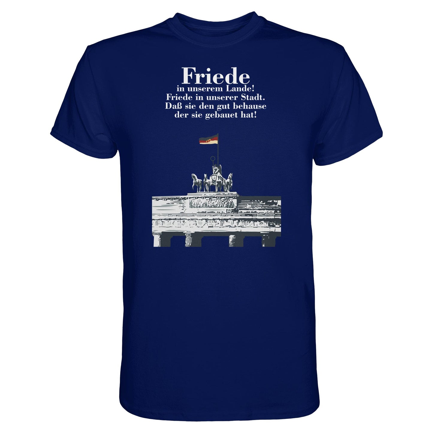 DDR Ostalgie Shirt Unisex • FRIEDE IN UNSEREM LANDE! (DDR-ORIGINAL-PLAKAT)